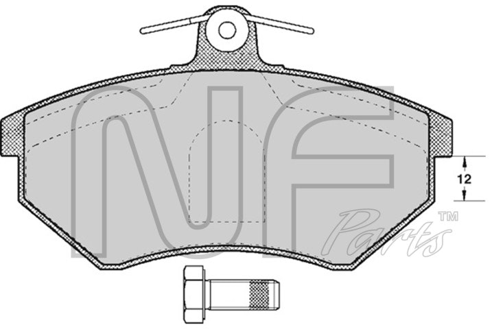NF PARTS stabdžių trinkelių rinkinys, diskinis stabdys NF0017901